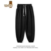 YANXU秋季男士复古灰色束脚卫裤男潮牌街头宽松情侣休闲百搭运动裤