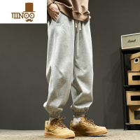 YANXU卫裤男秋季纯色百搭休闲裤男生潮流宽松束脚裤子款简约运动裤