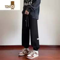 YANXU裤子男款夏季2023新款美式高街复古潮流工装百搭运动休闲束脚裤