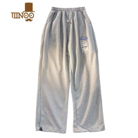 YANXU华夫格卫裤男夏季2023新款潮流潮牌束脚国潮裤子宽松直筒运动休闲