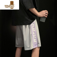 YANXU篮球裤男短裤夏季外穿宽松大裤衩冰丝薄款五分裤子ins潮牌沙滩裤