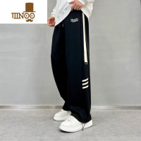 YANXU裤子男士2023新款阔腿休闲长裤青少年美式直筒运动裤