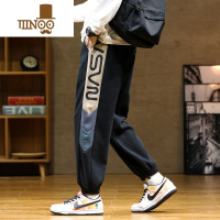 YANXU运动裤男孩潮流青少年大童休闲长裤子初中高中学生束脚卫裤