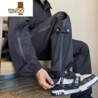 YANXU美式机能冲锋裤男士2023年秋季新款搭配冲锋衣的裤子直筒休闲长裤
