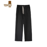 YANXU高街裤子男女垂感休闲宽松黑色直筒夏季薄款复古潮牌阔腿运动卫裤