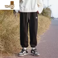 YANXU休闲卫裤男夏季潮牌百搭青少年运动裤港风宽松抽绳束脚阔腿长裤子