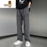 YANXU工装冲锋裤男款夏季美式高街直筒宽松休闲裤潮牌运动机能阔腿长裤