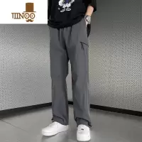 YANXU工装冲锋裤男款夏季美式高街直筒宽松休闲裤潮牌运动机能阔腿长裤