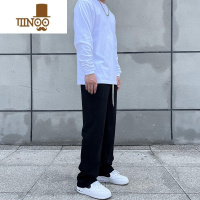 YANXU秋季新款运动卫裤男宽松垂坠感高街休闲长裤百搭直筒裤潮