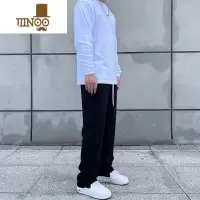 YANXU秋季新款运动卫裤男宽松垂坠感高街休闲长裤百搭直筒裤潮