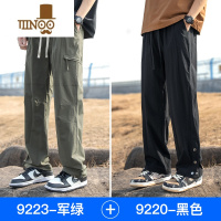 YANXU美式机能冲锋裤男款户外运动登山裤宽松休闲直筒工装长裤子