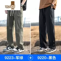 YANXU美式机能冲锋裤男款户外运动登山裤宽松休闲直筒工装长裤子