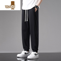 YANXU卫裤男秋季潮牌男款休闲长裤束脚裤子男韩版潮流棉宽松灰色运动裤