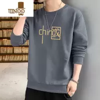 YANXU国潮卫衣男士圆领长袖t恤男装衣服中国风套头打底t潮牌