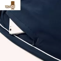 YANXU男女校裤一条杠运动裤初高中学生直筒夏季薄款深蓝色校服裤子