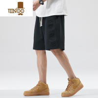 YANXU2023夏季新款运动短裤男宽松潮牌休闲篮球黑色5分裤男