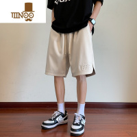 YANXU冰丝钢印短裤男士夏季薄款宽松运动篮球五分男款外穿5分大裤衩子