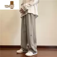 YANXU垂坠感裤子男款夏季薄款潮牌卫裤日系大码宽松直筒阔腿运动休闲裤