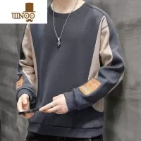 YANXU男士长袖t恤潮流宽松复古打底衫新款秋季男装春季百搭卫衣上衣服