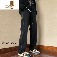 YANXU机能高街休闲裤子男夏季潮牌设计感拉链直筒裤美式速干运动冲锋裤