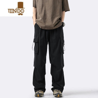 YANXU美式机能降落伞兵工装裤男夏季潮牌薄款宽松小众速干直筒休闲长裤