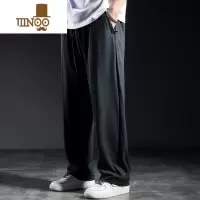 YANXU卫裤男夏季运动裤薄款冰丝裤宽松速干凉感弹力加肥加大码休闲长裤