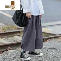 YANXU山本风日系裤子男夏季薄款直筒宽松大码阔腿束脚休闲长裤