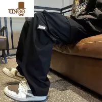 YANXU夏季薄款直筒工装裤男多口袋痞帅休闲潮牌高街运动日系青少年裤子