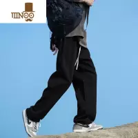 YANXU@ 黑色直筒休闲裤男秋季宽松卫裤男生垂感阔腿运动裤子