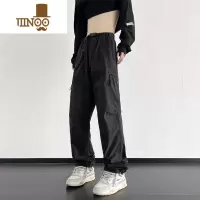 YANXU防水工装裤子男夏季薄款大码宽松直筒裤潮牌机能风户外速干冲锋裤