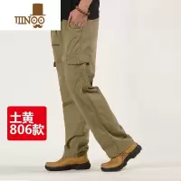 YANXU夏季中老年男士工装裤爸爸直筒宽松大码休闲裤子加肥加大运动裤
