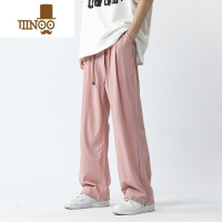 YANXU夏季垂感冰丝休闲裤男夏季薄款潮牌美式凉感宽松速干多巴胺阔腿裤