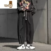 YANXU日系cityboy裤子男款宽松直筒阔腿百搭港风九分休闲工装裤