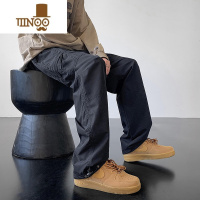 YANXU美式复古vibe风裤子高街潮牌机能工装裤男宽松直筒户外防水冲锋裤