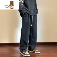 YANXU日系工装裤男秋季新款美式复古潮牌百搭宽松阔腿长裤直筒休闲裤子
