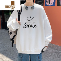 YANXU美式潮牌卫衣男士2023新款圆领秋装大码t恤宽松上衣服