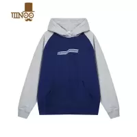 YANXU11E 美式潮牌logo印花帽衫插肩袖连帽卫衣外套宽松男女