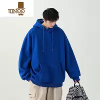 YANXU克莱因蓝连帽卫衣男款2023新款潮牌宽松男生外套上衣服