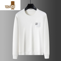 YANXU空气层圆领刺绣套头卫衣外套男宽松正肩休闲卫衣男挺括舒适