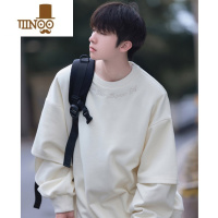 YANXU假感卫衣男外套潮牌2023新款痞帅上衣潮流早秋圆领