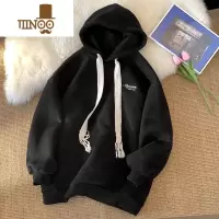 YANXU美式复古高街卫衣男连帽潮牌oversize外套设计感小众上衣服潮