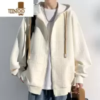 YANXU港风连帽夹克男款潮牌感开衫卫衣外套男生休闲百搭上衣服