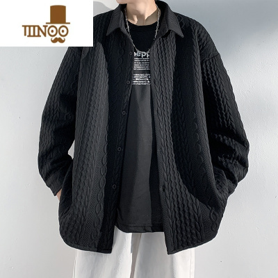 YANXU衬衫外套男士2023新款感痞风宽松休闲夹克上衣服男