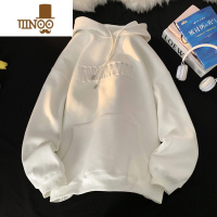 YANXU卫衣男潮牌宽松连帽字母印花外套美式港风百搭休闲帽衫