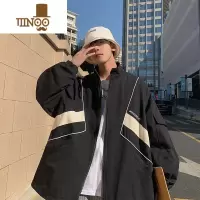 YANXU港风工装外套男款百搭宽松立领夹克潮牌ins痞帅休闲上衣服