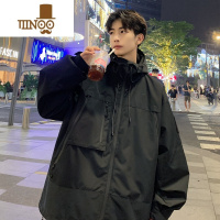 YANXU机能冲锋衣外套男款潮牌感痞帅上衣港风大码美式工装夹克