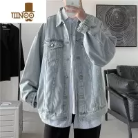 YANXU牛仔夹克oversize外套男2023新款宽松ins潮牌高街美式上衣