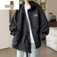 YANXU山系户外防水冲锋衣外套男秋季新款宽松大码机能工装夹克美式潮牌