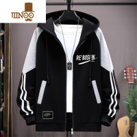 YANXU开衫卫衣男款帅气休闲薄夹克上衣服潮流秋装高中学生外套装