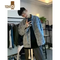 YANXU复古渐变牛仔夹克男网红韩版ins潮流宽松百搭感潮牌外套